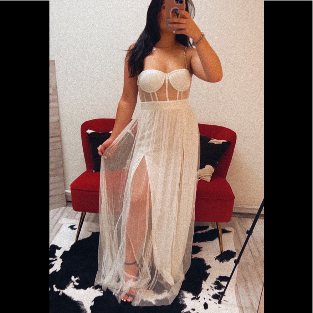Corset top chiffon Dress
